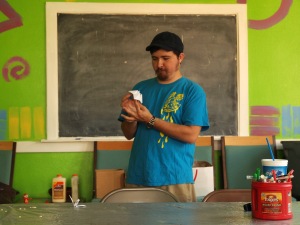 Matthew Knopps, teaching a workshop during Summer Arts Camps 2012